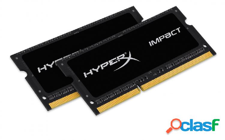 Kit Memoria RAM HyperX Impact Black DDR3L, 1600MHz, 16GB (2