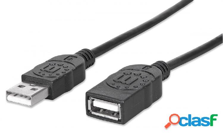 Manhattan Cable Extensión USB de Alta Velocidad 2.0, USB A