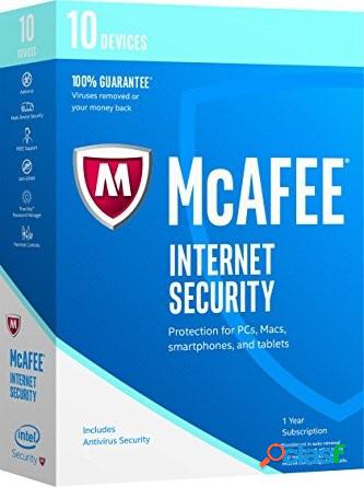 McAfee Internet Security, 10 Usuarios, 1 Año,