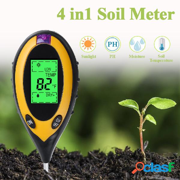 Medidor de pH del suelo Probador de suelo cuatro en uno