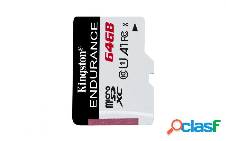Memoria Flash Kingston Endurance, 64GB MicroSD UHS-I Clase