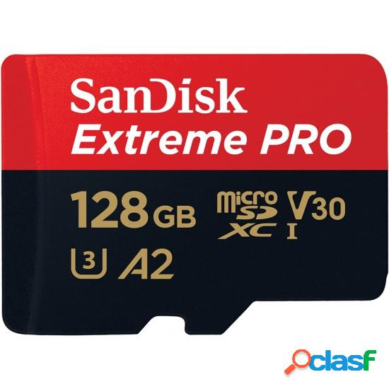 Memoria Flash SanDisk Extreme Pro, 128GB MicroSDXC Clase 10,