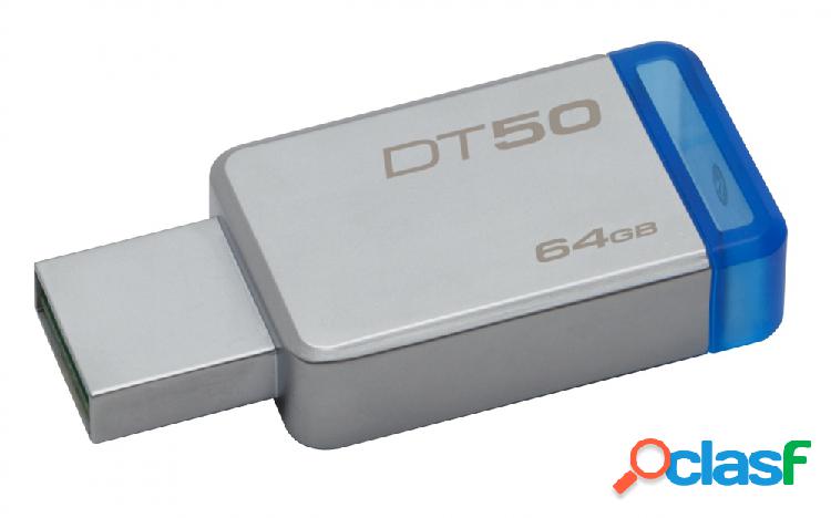 Memoria USB Kingston DataTraveler 50, 64GB, USB 3.0,