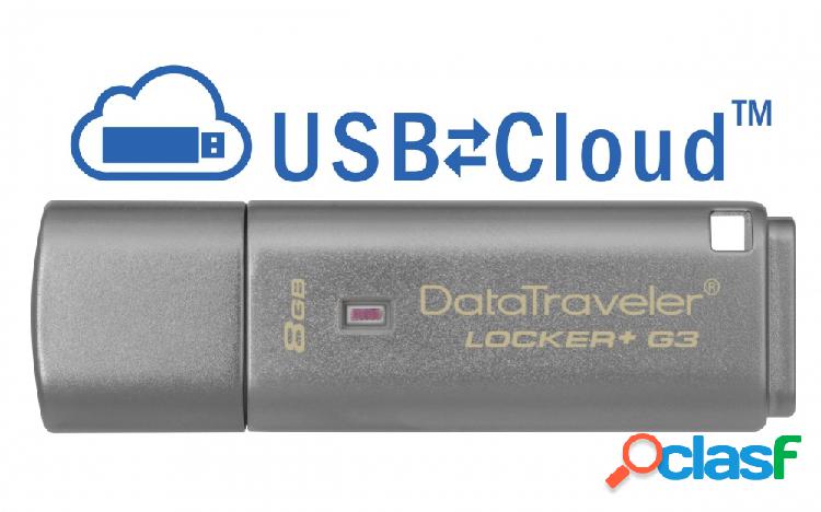 Memoria USB Kingston DataTraveler Locker+ G3, 8GB, USB 3.0,