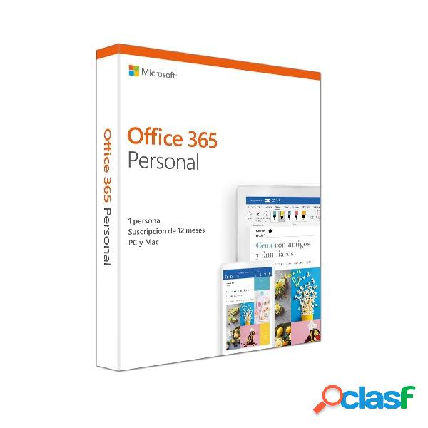 Microsoft Office 365 Personal, 1 PC, Español, Windows/Mac