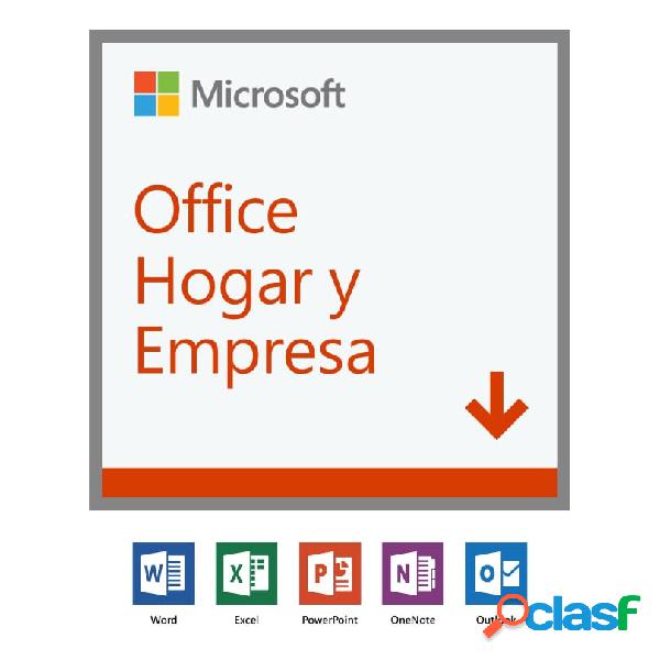 Microsoft Office Hogar y Empresas 2019, 1 PC, Plurilingüe,