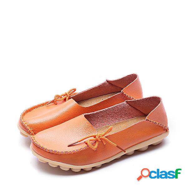 Mocasines con cordones de moda naranja