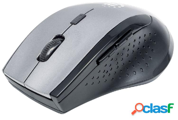 Mouse Manhattan Óptico 179379, RF Inalámbrico, 1600DPI,