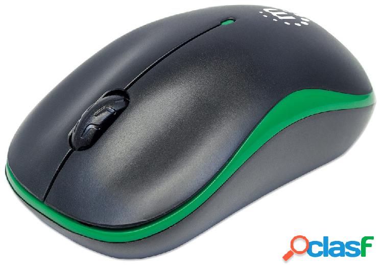 Mouse Manhattan Óptico 179393, RF Inalámbrico, 1000DPI,