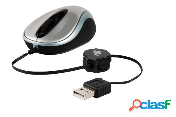 Mouse Maxell Óptico MOWR-004, Alámbrico, USB Retráctil,