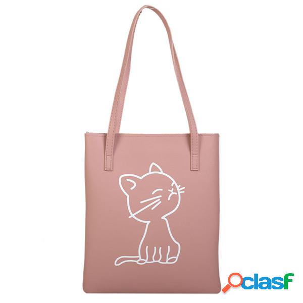 Mujer Bolso estampado de dibujos animados Hombro de gran