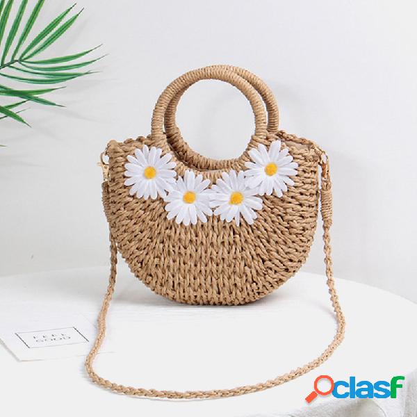 Mujer Daisy Travel Summer Playa Bolso de mano Crossbody
