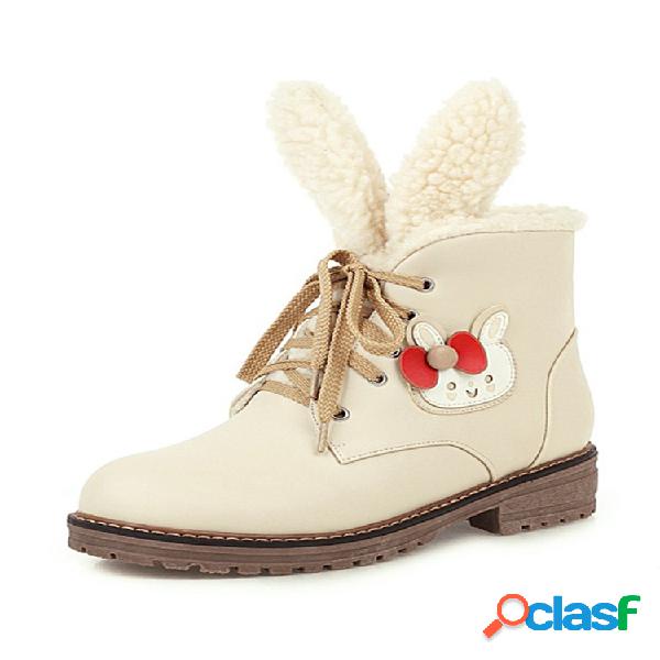Mujeres de gran tamaño nieve Botas Casual cálido lindo