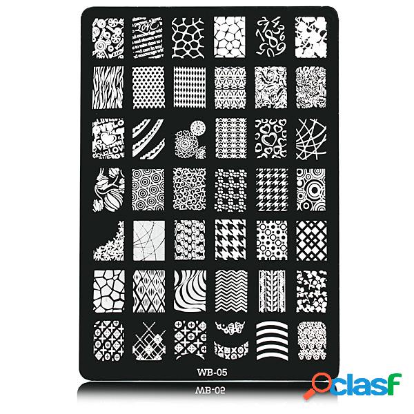 Nail Art Imágen de impresión de la placa de polaco