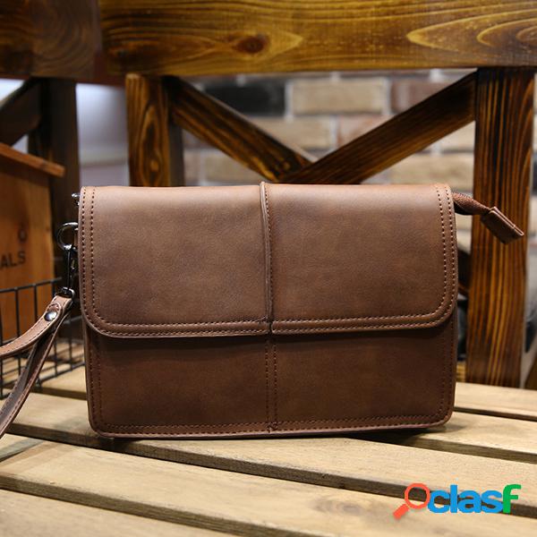 Negocio Retro Embrague Bolsa Pu Gran Capacidad Monedero