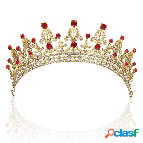 Novia Cristal Rhinestone Corona vendimia Boda Diadema