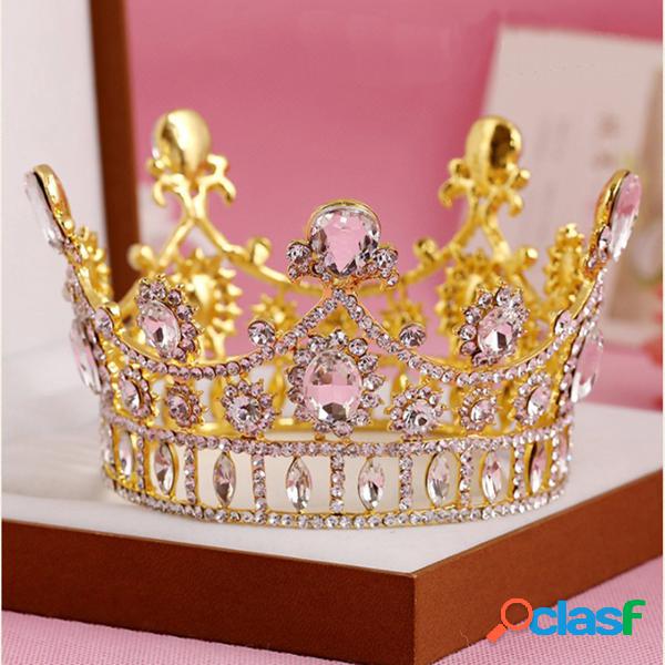 Novia princesa de oro Reina de cristal de diamantes de
