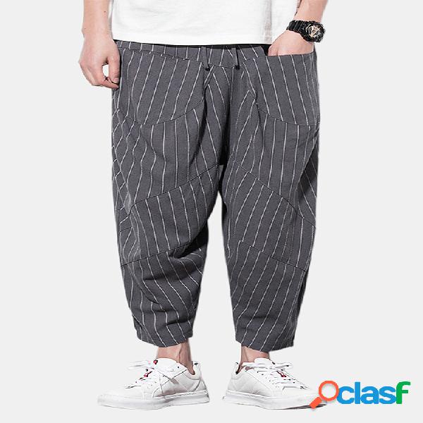 Patchwork liso para hombre transpirable Pantalones