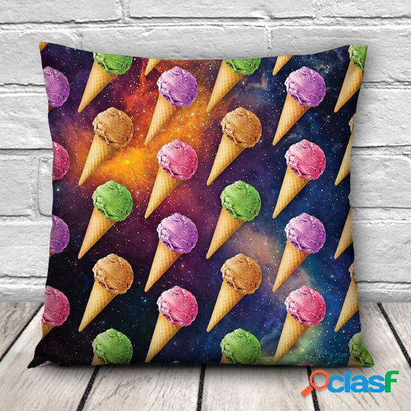 Patrones de comida dulce 3D Throw Pillow Caso Sofá casero