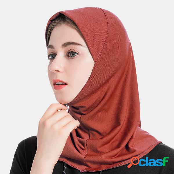 Pañuelo Hijab musulmán Mujer Cáñamo de cristal sólido