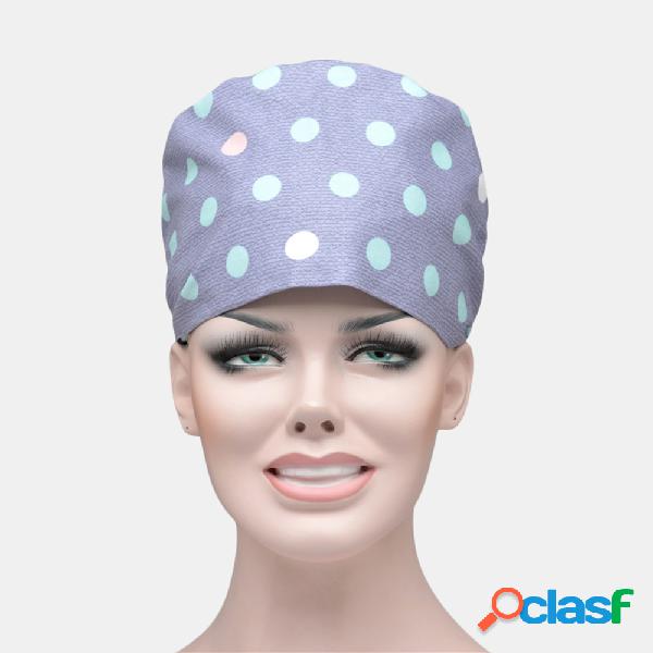 Polka Dot Printing Scrub Cap Cirugía quirúrgica Sombrero
