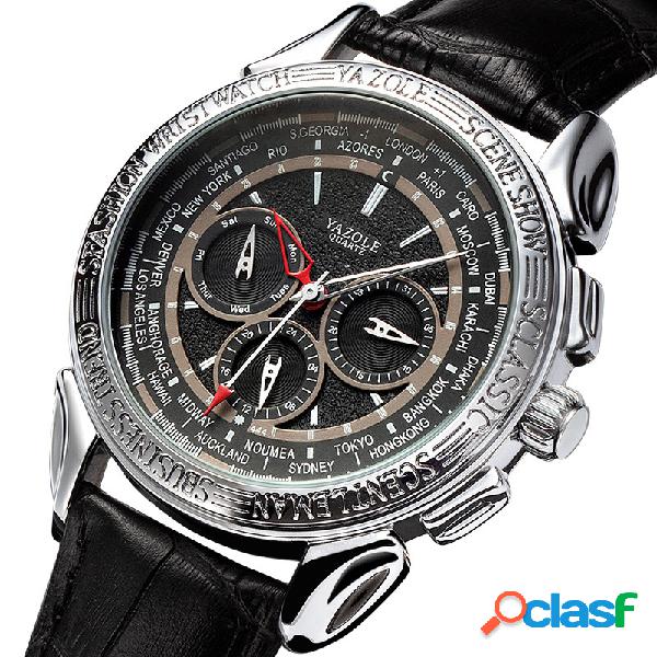 Reloj de cuarzo de estilo deportivo con seis clavijas Reloj