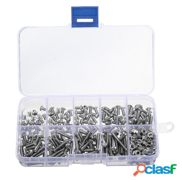 Suleve ™ M3SS1 340pcs M3 Tornillo de cabeza hexagonal