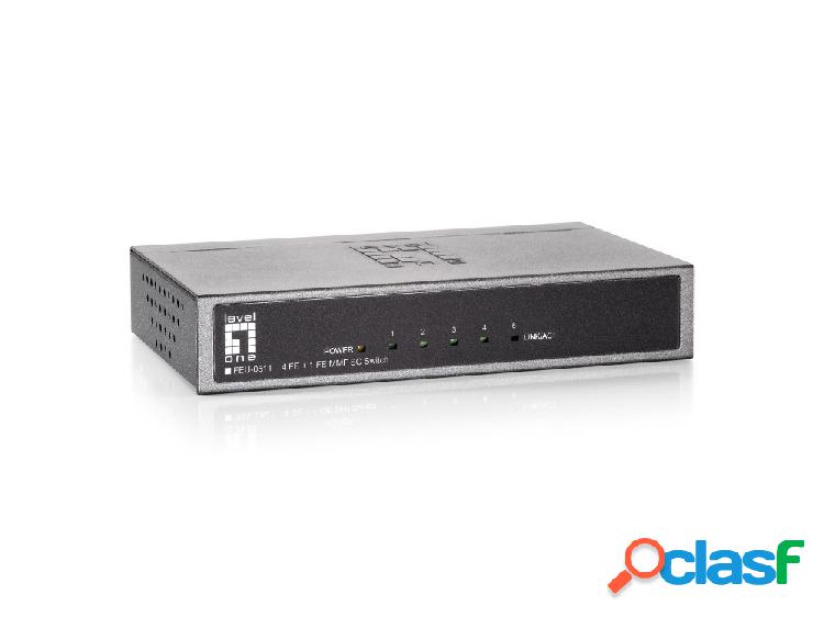 Switch LevelOne Fast Ethernet FEU-0511, 4 Puertos