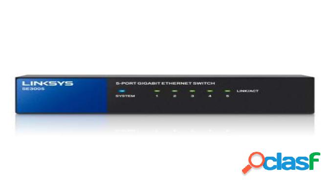 Switch Linksys Gigabit Ethernet SE3005, 5 Puertos - No