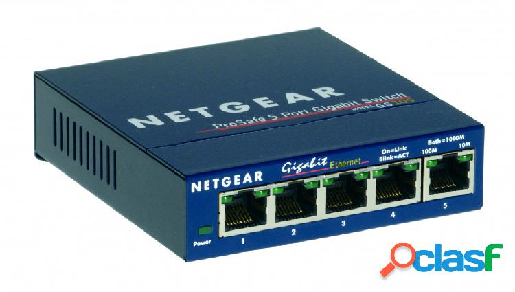 Switch Netgear Gigabit Ethernet ProSafe GS105, 5 Puertos