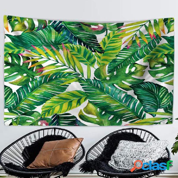 Tapiz de hojas verdes 3D Tropical Planta Colgante de pared