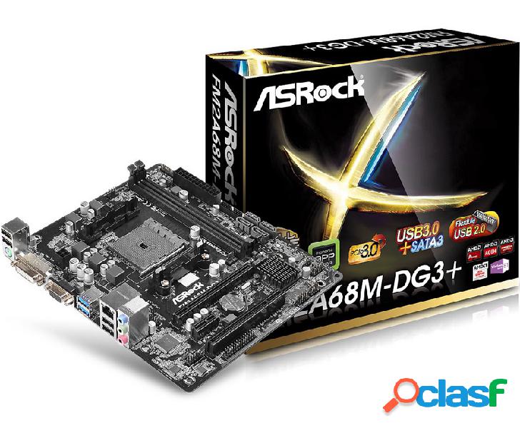 Tarjeta Madre ASRock Micro ATX FM2A68M-DG3+, S-FM2+, AMD