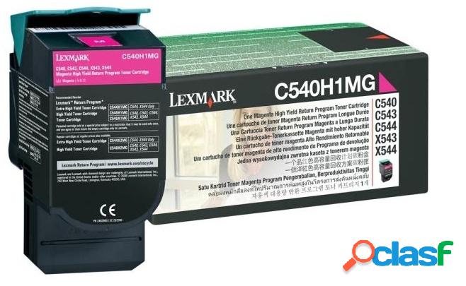 Tóner Lexmark C540H1MG Magenta, 2000 Páginas