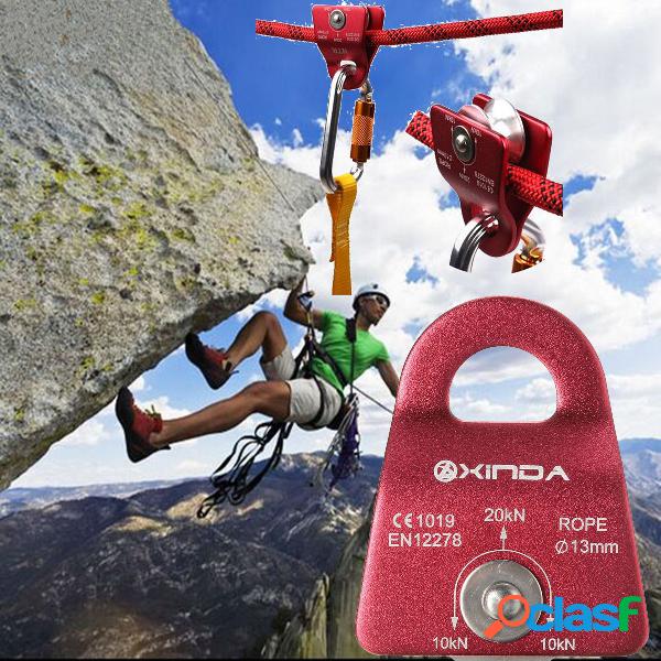 Xinda 20KN Montaña Escalada móvil Pulley solo lado para 13