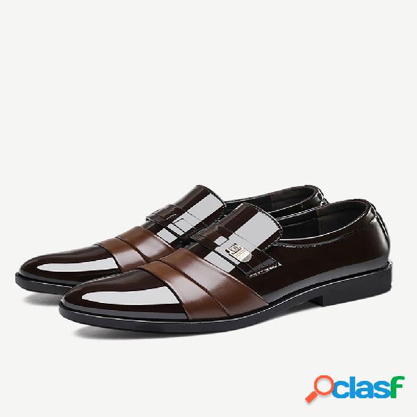 Zapatos casuales formales con bloqueo de color para hombre