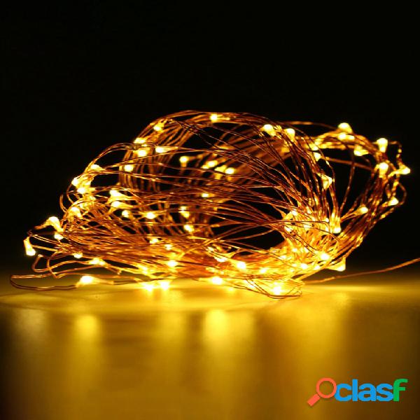 10M 100 LED de cobre hilo de hadas luz de la secuencia con