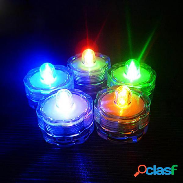 12Pcs impermeable flameless electrónico colorido de la boda