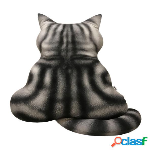 3D impreso Gato cojín trasero juguete de felpa simulación