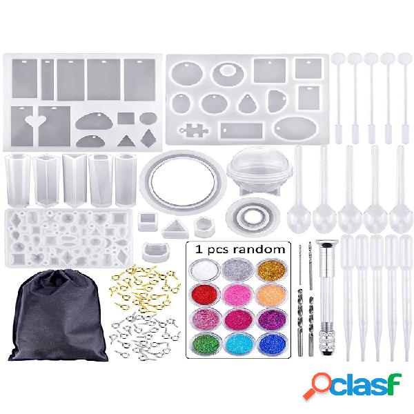 83 piezas / juego Silicona molde para resina Silicona resina