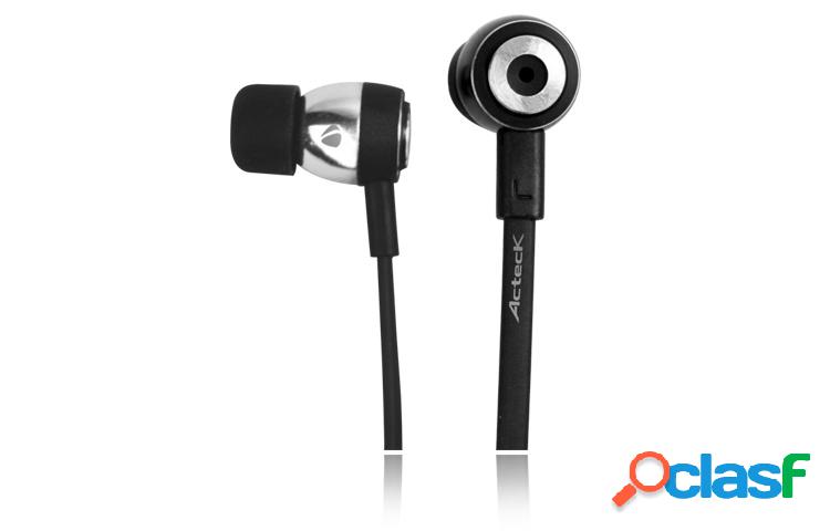 Acteck Manos Libres Tipo Earbuds AE-260, Alámbrico, Negro