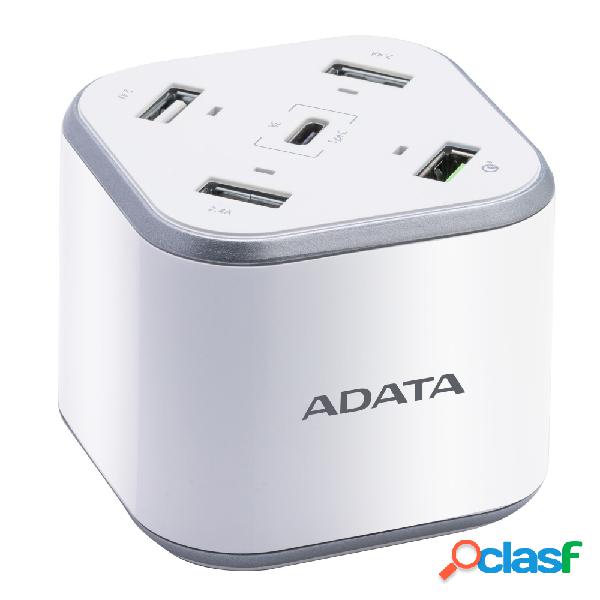 Adata Cargador de Pared Smart HUB Múltiple, 12V, 5 Puertos