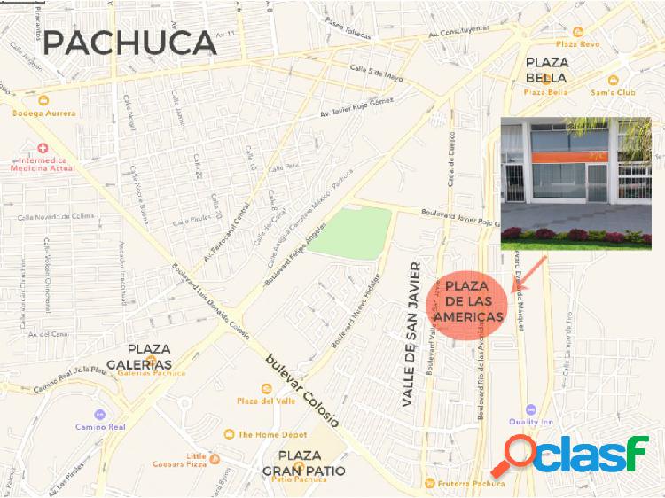 Amplio local en renta en Plaza las Americas en Pachuca, San