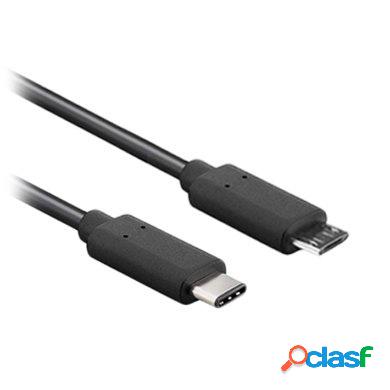 BRobotix Cable USB-C Macho - Micro-USB B Macho, 1.8 Metros,