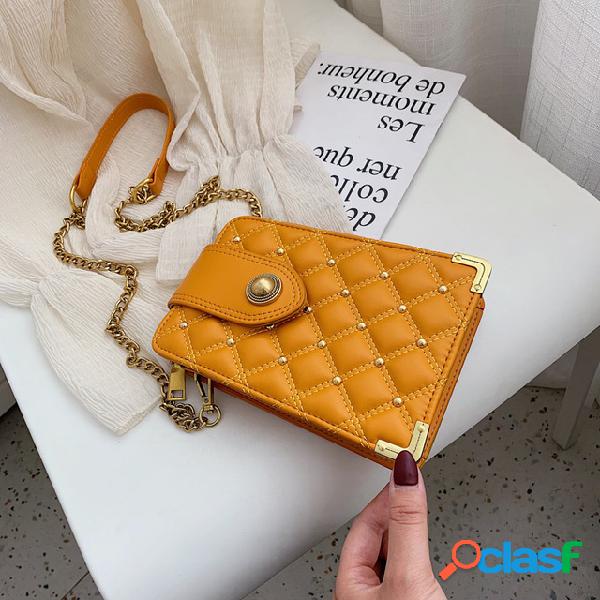 Bolso del teléfono móvil Mujer Nueva Moda Salvaje Rhombic