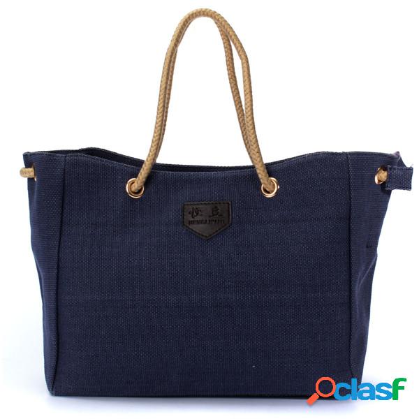 Bolso tote casual de lona Bolso shopping para mujeres