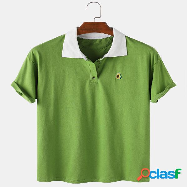 Camisas de golf de cuello de solapa de luz suelta bordadas