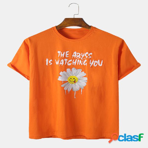 Camiseta casual 100% algodón de Daisy & Slogan divertida