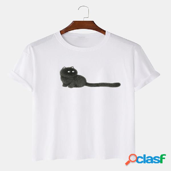 Camisetas de manga corta para hombre Little Briquettes Cats