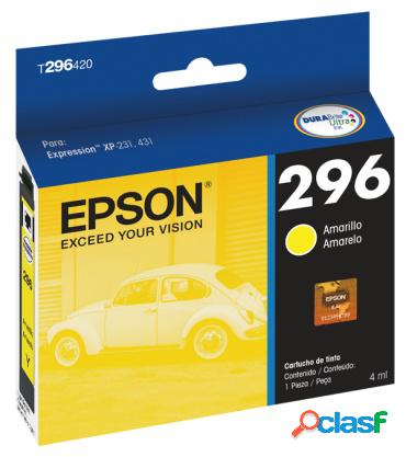 Cartucho Epson 296 Amarillo 4ml 250 Páginas