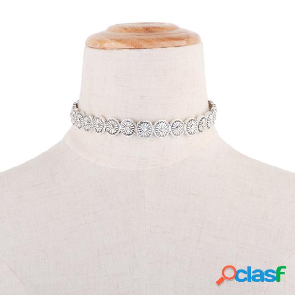 Collar de cadena de aleación estereoscópica bohemia